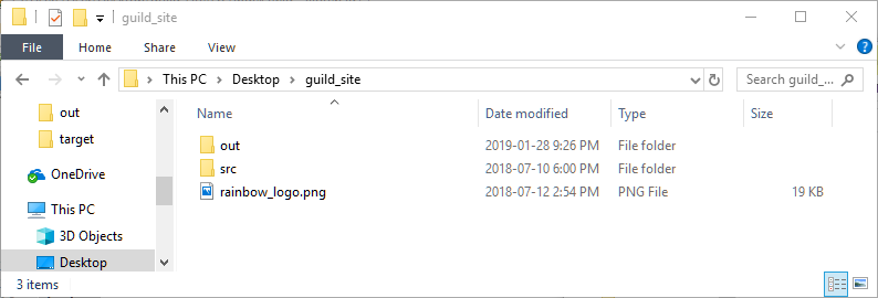 Guild site folder